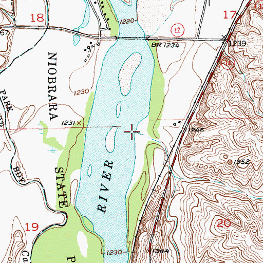 Topographic Map of Burgess Creek, NE