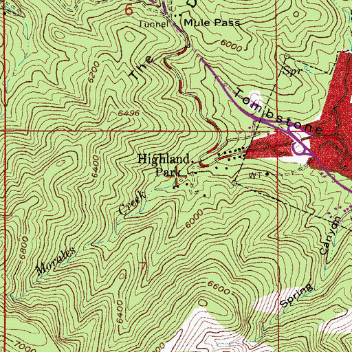 Topographic Map of Morales Creek, AZ
