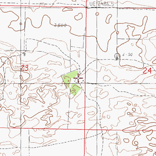 Topographic Map of Burrows Ranch, NE