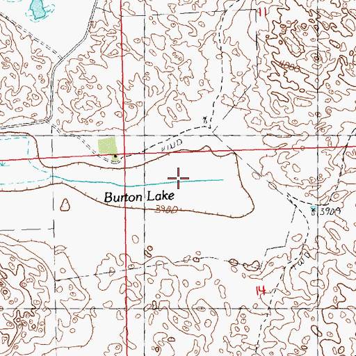 Topographic Map of Burton Lake, NE