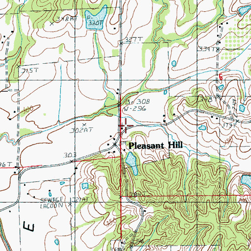 Topographic Map of Pleasant Hill School (historical), AR