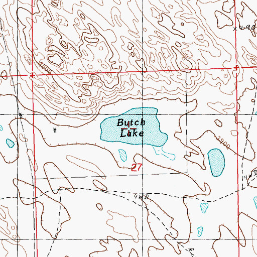 Topographic Map of Butch Lake, NE