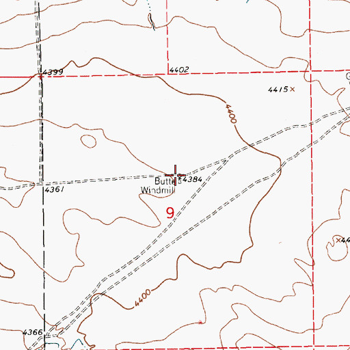 Topographic Map of Butte Windmill, NE