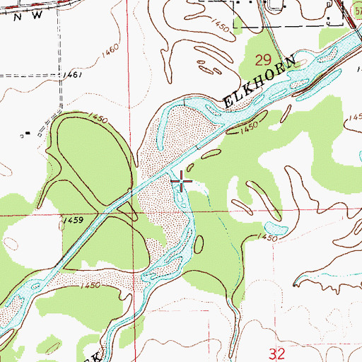 Topographic Map of Butterfly Creek, NE