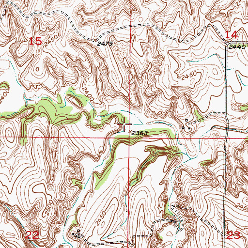 Topographic Map of Buzzards Roost Canyon, NE