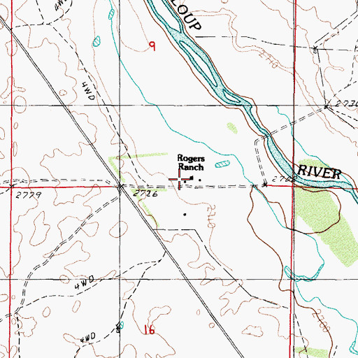 Topographic Map of C C Wiese Ranch, NE