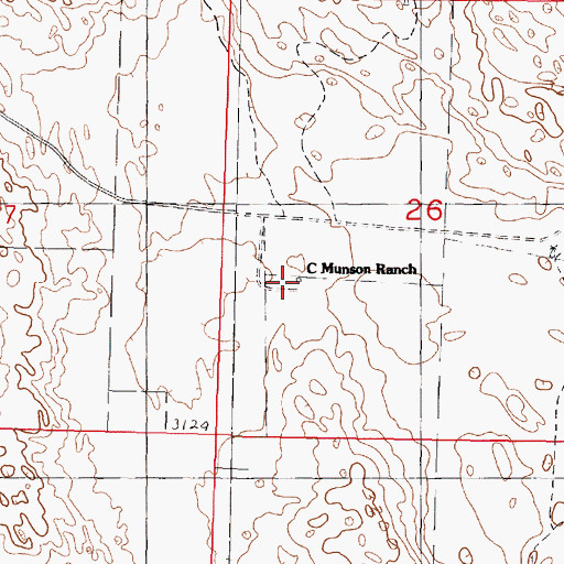 Topographic Map of C Munson Ranch, NE