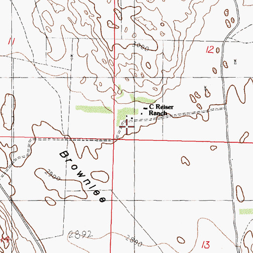 Topographic Map of C Reiser Ranch, NE