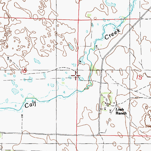 Topographic Map of Calf Creek School, NE