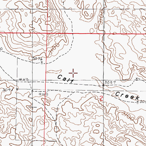 Topographic Map of Calf Creek Valley, NE