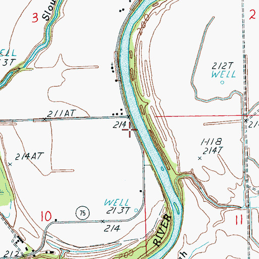 Topographic Map of Singer School (historical), AR