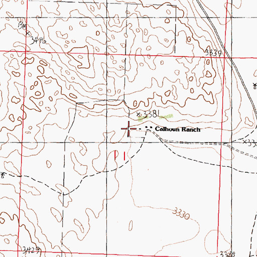 Topographic Map of Calhoun Ranch, NE
