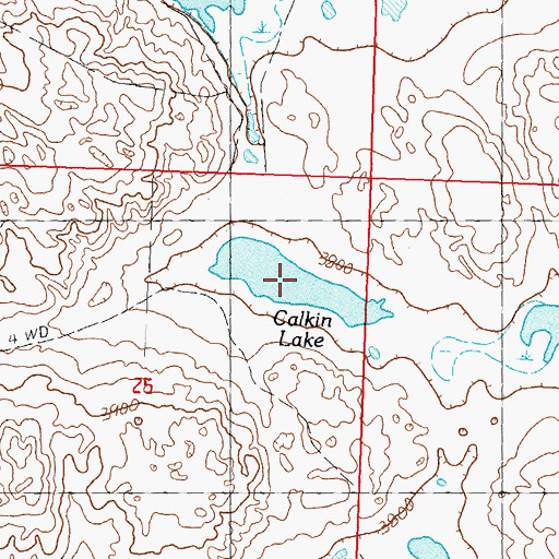 Topographic Map of Calkin Lake, NE