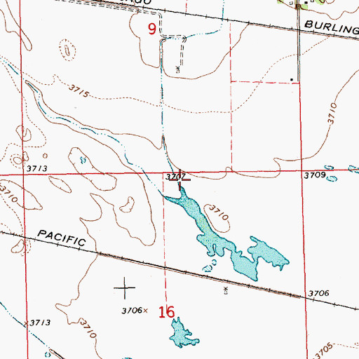 Topographic Map of Camp Clarke Drain, NE