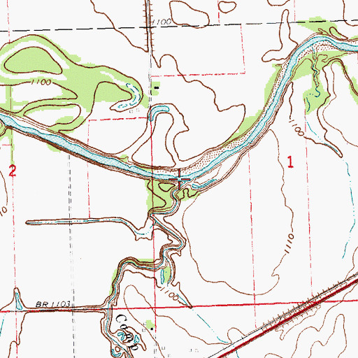 Topographic Map of Camp Creek, NE