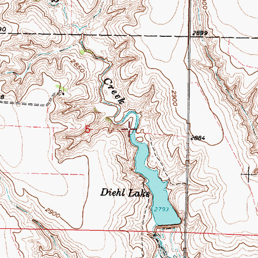 Topographic Map of Camp Creek, NE