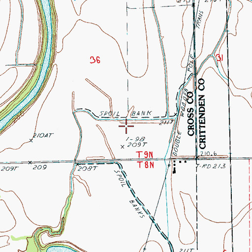 Topographic Map of Yarbo Place, AR