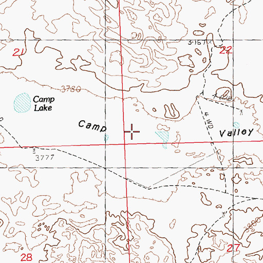 Topographic Map of Camp Valley, NE