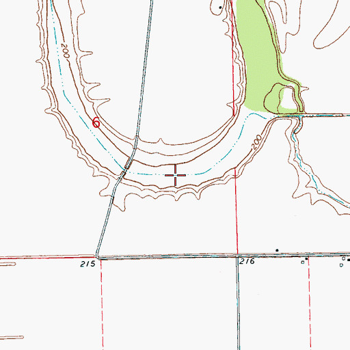 Topographic Map of Broad Mouth Lake (historical), AR