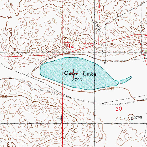 Topographic Map of Card Lake, NE