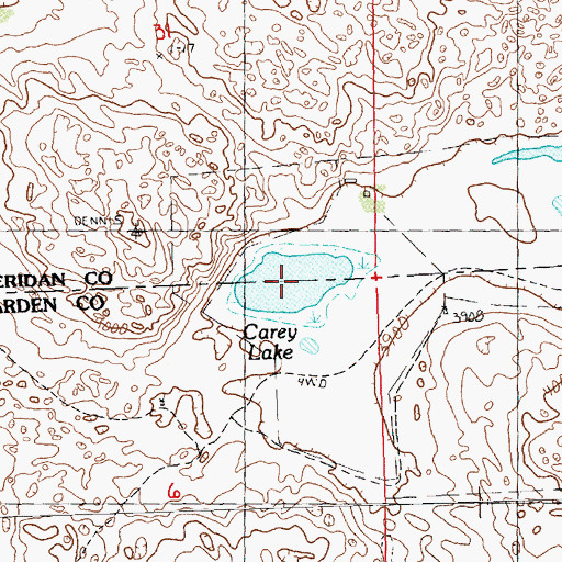 Topographic Map of Carey Lake, NE