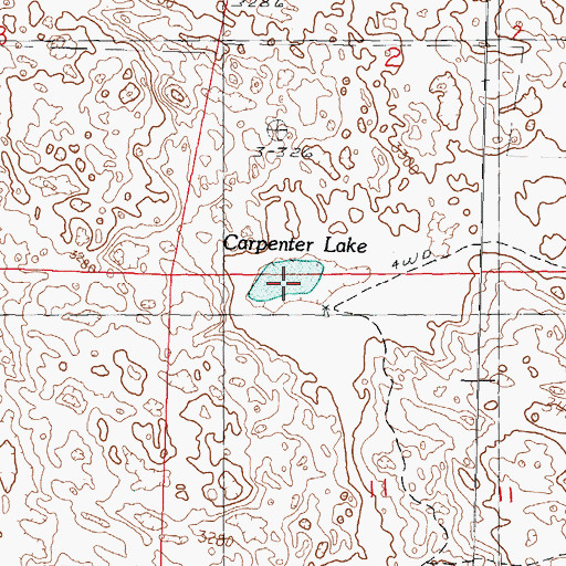 Topographic Map of Carpenter Lake, NE
