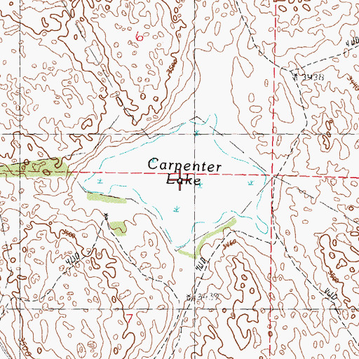 Topographic Map of Carpenter Lake, NE