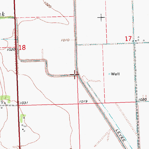 Topographic Map of Carr Creek, NE
