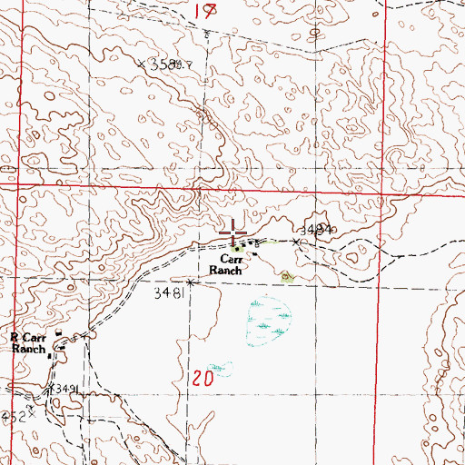 Topographic Map of Carr Ranch, NE
