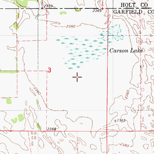 Topographic Map of Carson Lake, NE