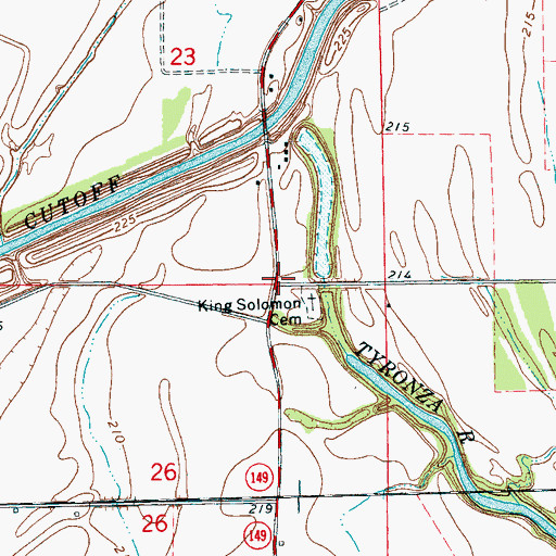 Topographic Map of King Solomon School (historical), AR