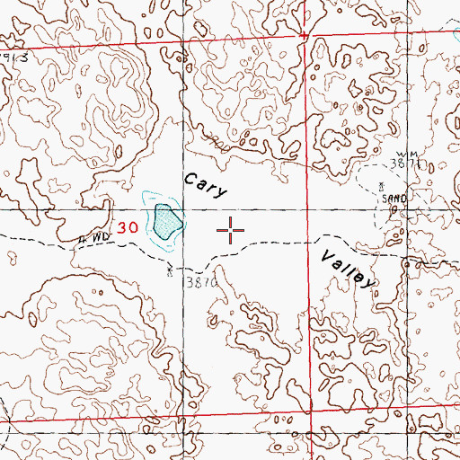 Topographic Map of Cary Valley, NE
