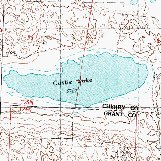 Topographic Map of Castle Lake, NE
