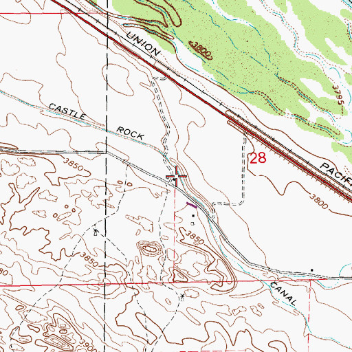Topographic Map of Castle Rock Canal, NE