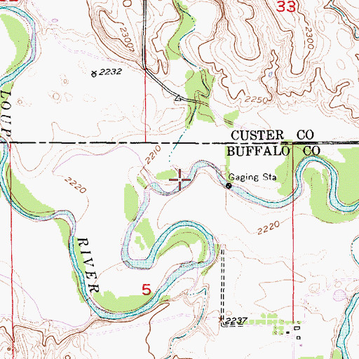 Topographic Map of Cat Creek, NE