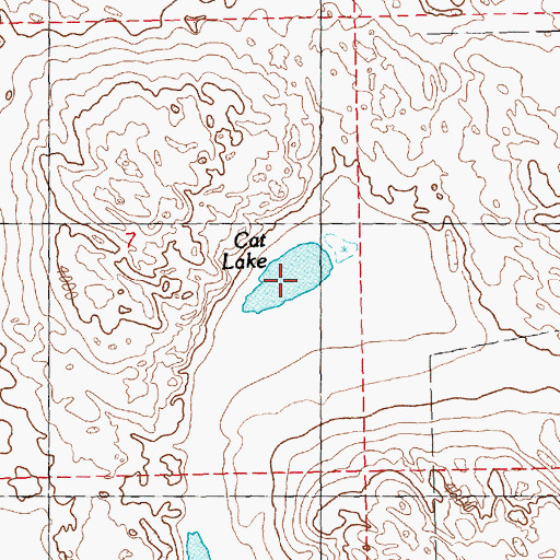 Topographic Map of Cat Lake, NE