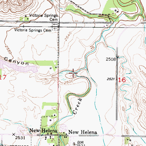 Topographic Map of Cedar Canyon, NE