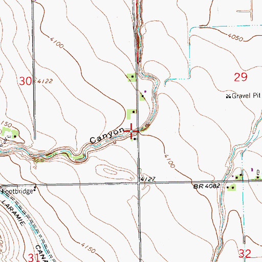 Topographic Map of Cedar Canyon, NE