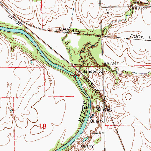 Topographic Map of Cedar Creek, NE