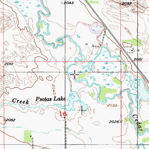 Topographic Map of Cedar Creek, NE