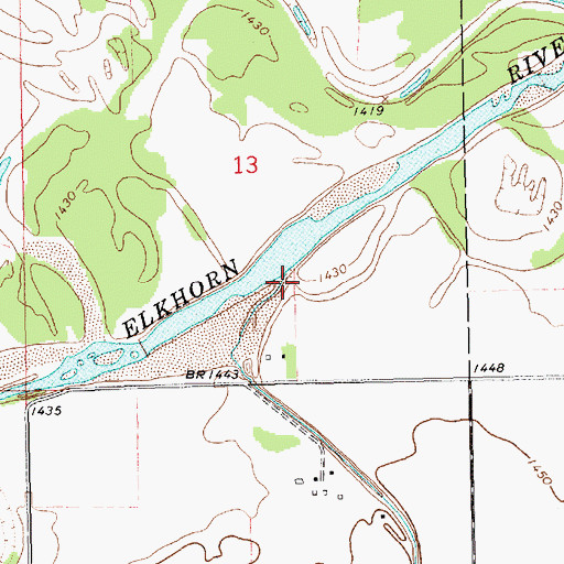 Topographic Map of Cedar Creek, NE