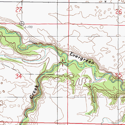 Topographic Map of Cedar Creek, NE