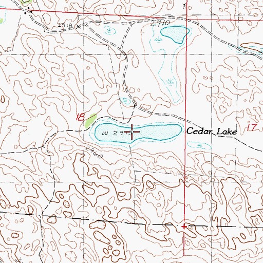 Topographic Map of Cedar Lake, NE