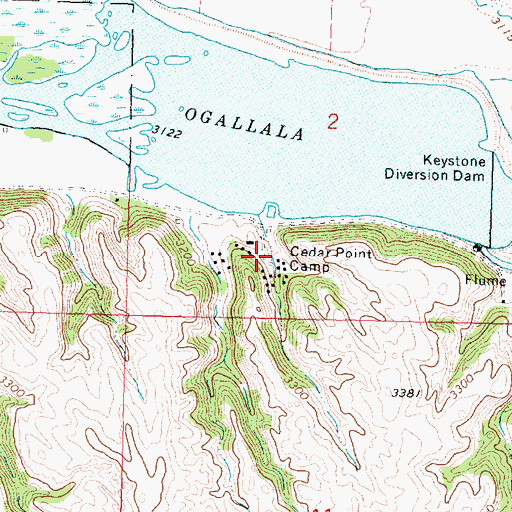 Topographic Map of Cedar Point Camp, NE