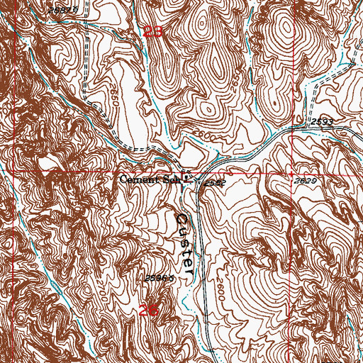 Topographic Map of Cement School (historical), NE