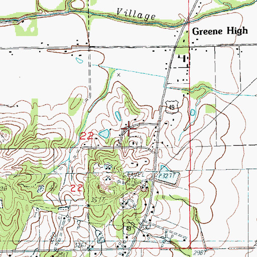 Topographic Map of Bethel Baptist Church, AR
