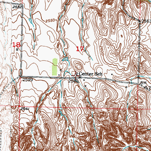 Topographic Map of Center School (historical), NE