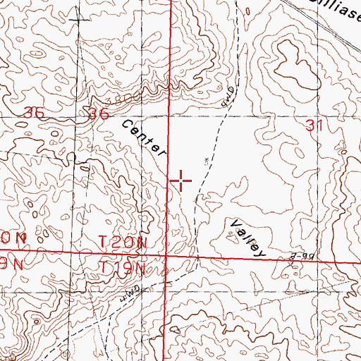 Topographic Map of Center Valley, NE