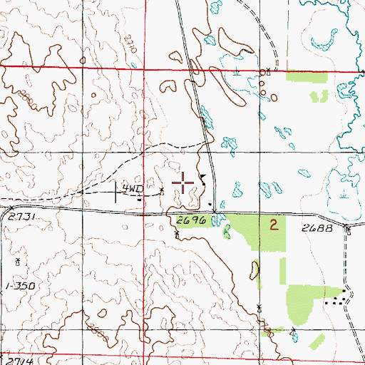 Topographic Map of Central Elsmere School, NE