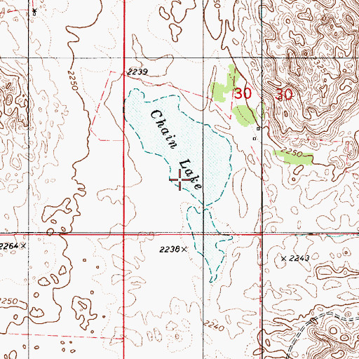 Topographic Map of Chain Lake, NE
